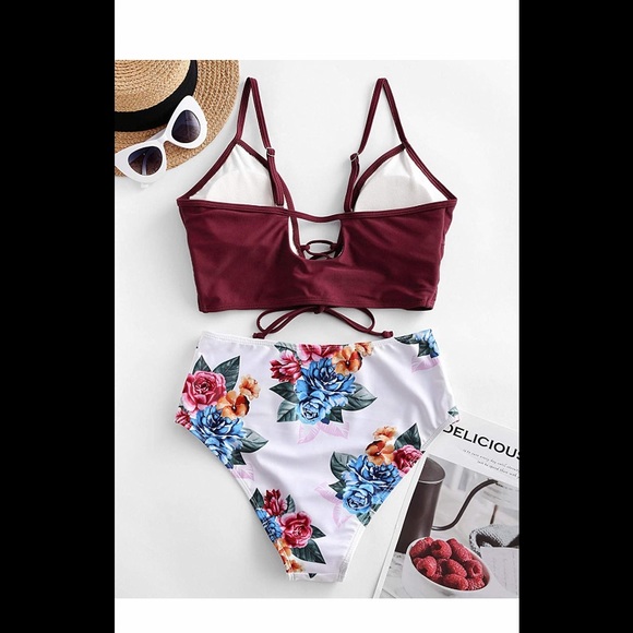 NWT Zaful floral bikini XXL - Picture 2 of 2